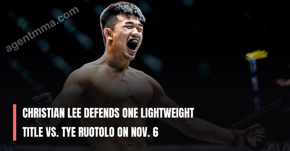Christian Lee defends ONE lightweight title vs. Tye Ruotolo on Nov. 6
