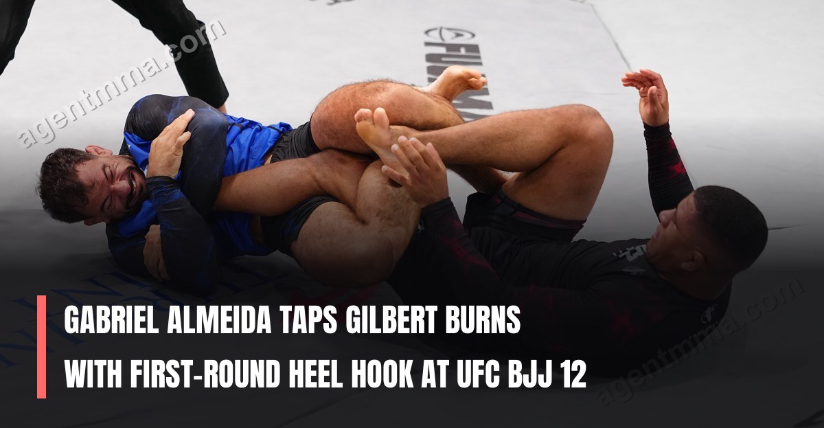 Gabriel Almeida taps Gilbert Burns with first-round heel hook at UFC BJJ 12