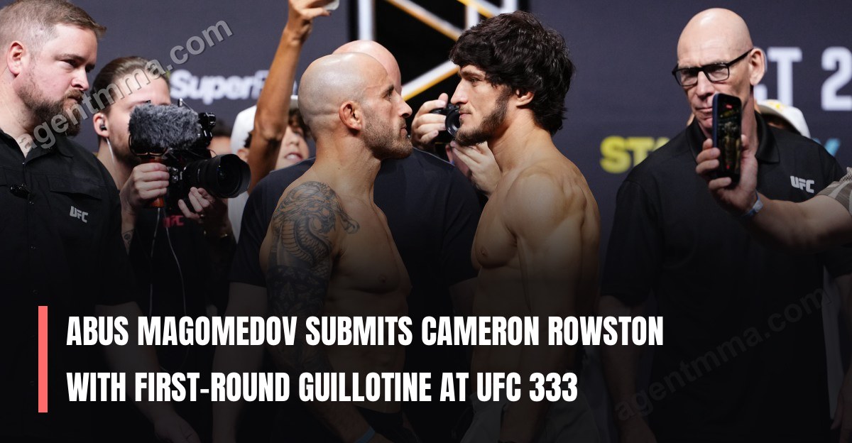 Abus Magomedov submits Cameron Rowston with first-round guillotine at UFC 333