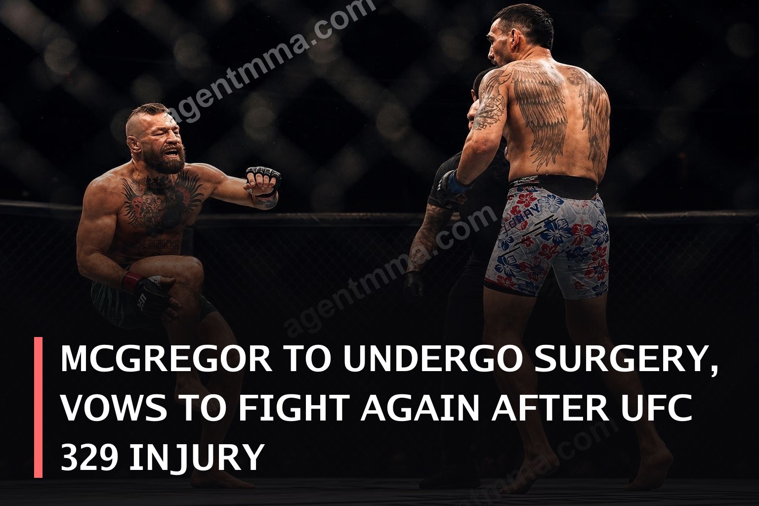 McGregor se someterá a cirugía y promete pelear nuevamente tras lesión en UFC 329