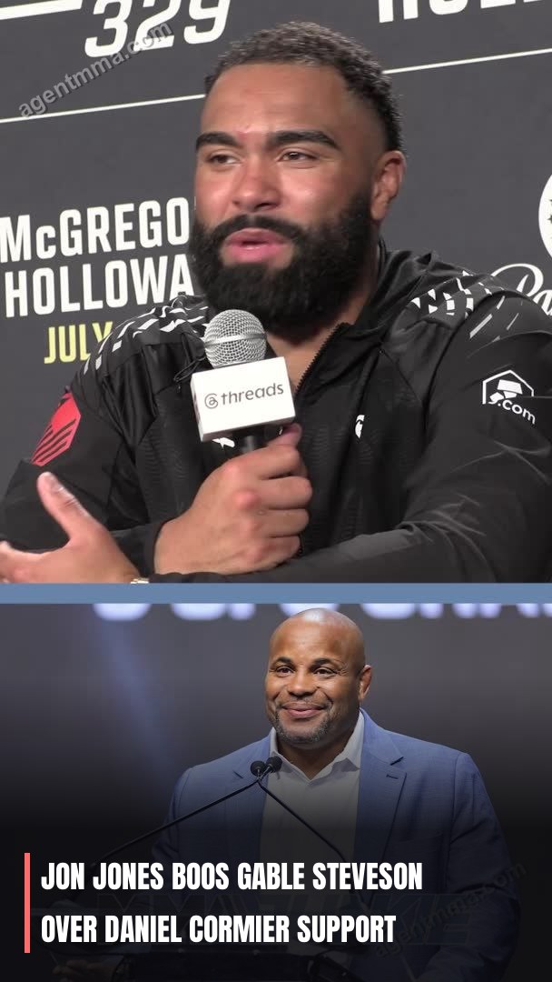 Jon Jones abuchea a Gable Steveson por apoyo a Daniel Cormier