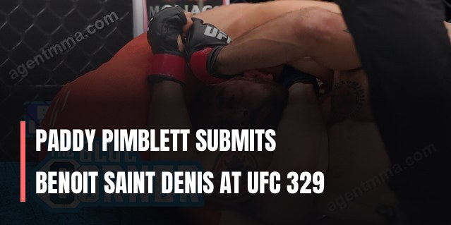 Paddy Pimblett submits Benoit Saint Denis at UFC 329