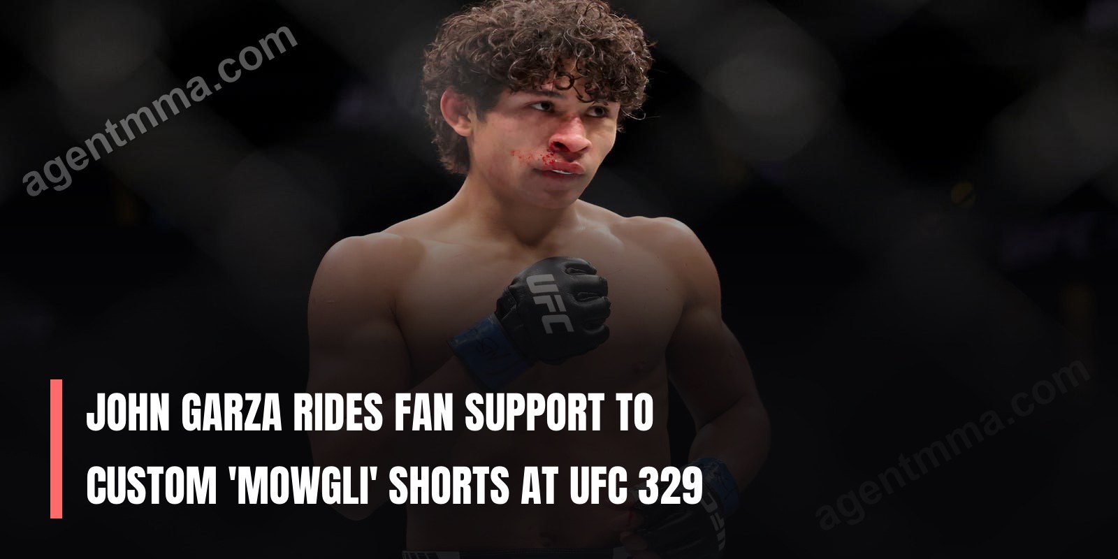 Джон Garza получает поддержку фанатов с кастомными шортами 'Mowgli' на UFC 329