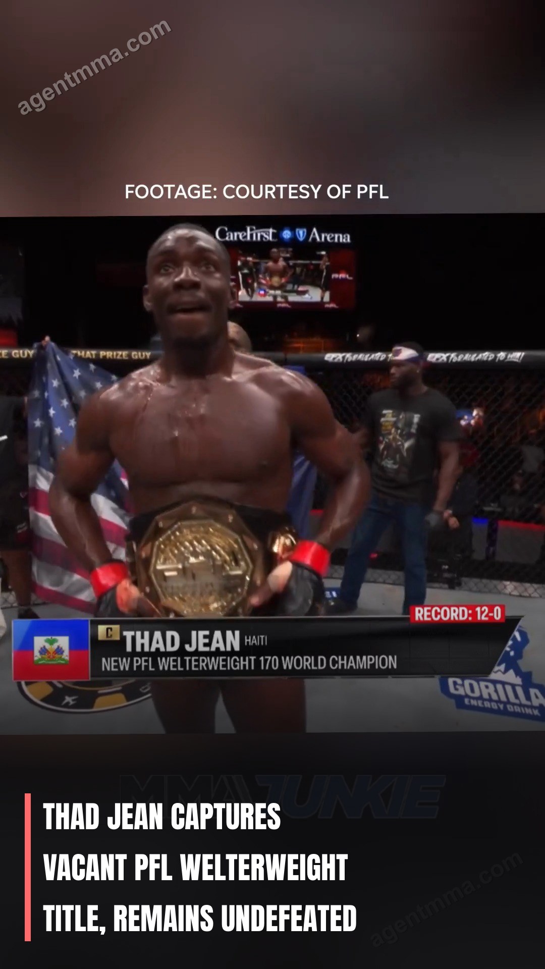 Thad Jean Captures Vacant PFL Welterweight Title, Remains Undefeated