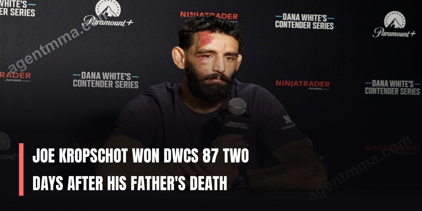 Joe Kropschot won DWCS 87 two days after his father's death
