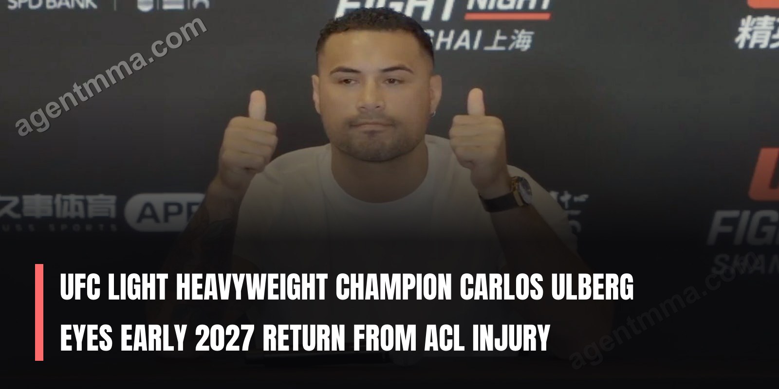 Campeão dos Pesos Leves do UFC Carlos Ulberg Almeja Retorno no Início de 2027 após Lesão no ACL