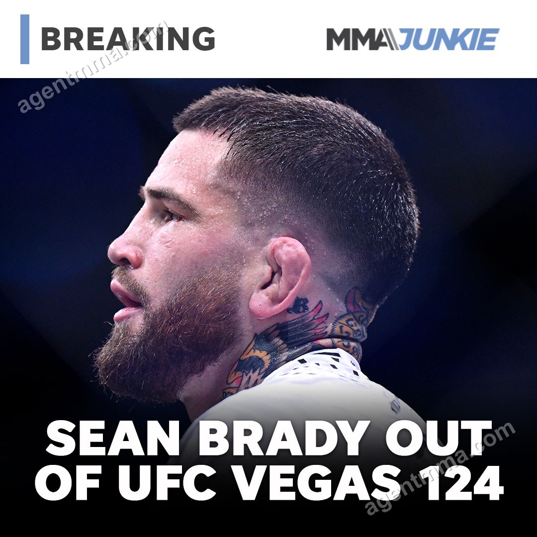 Шон Брэйди выбыл из главного боя UFC Vegas 124 против Габриэля Бонфима