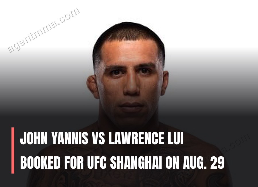 John Yannis vs Lawrence Lui Booked for UFC Shanghai on Aug. 29