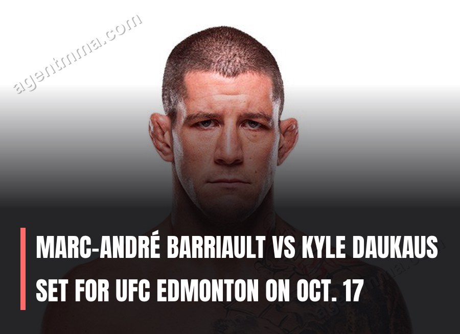 Marc-André Barriault enfrenta Kyle Daukaus no UFC Edmonton em 17 de outubro