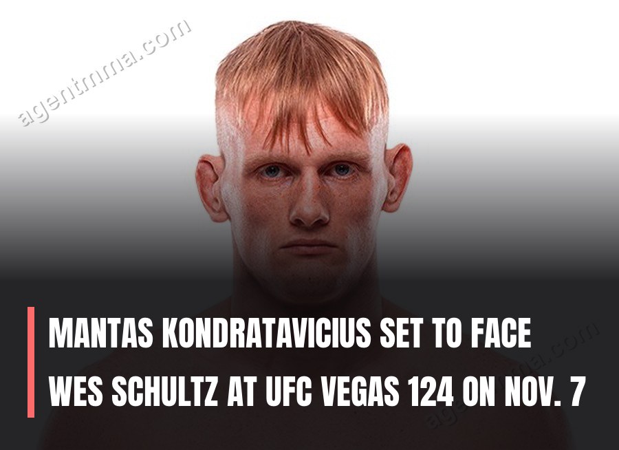 Mantas Kondratavicius set to face Wes Schultz at UFC Vegas 124 on Nov. 7