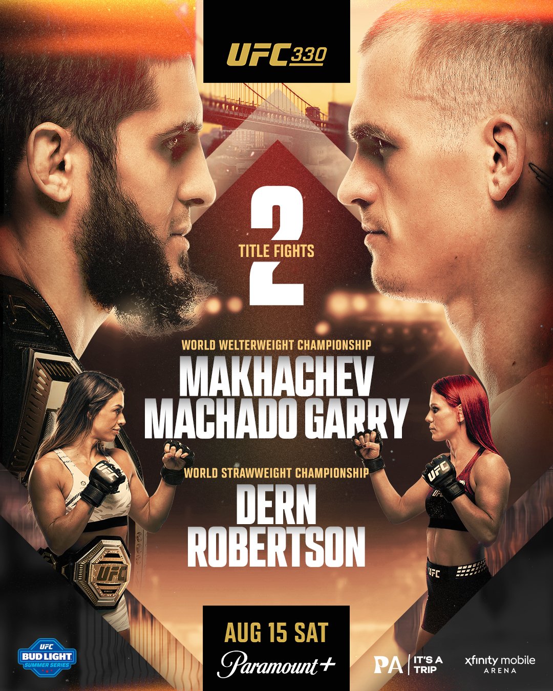 UFC 330 set for Aug. 15 with two title fights: Makhachev vs. Garry, Dern vs. Savage