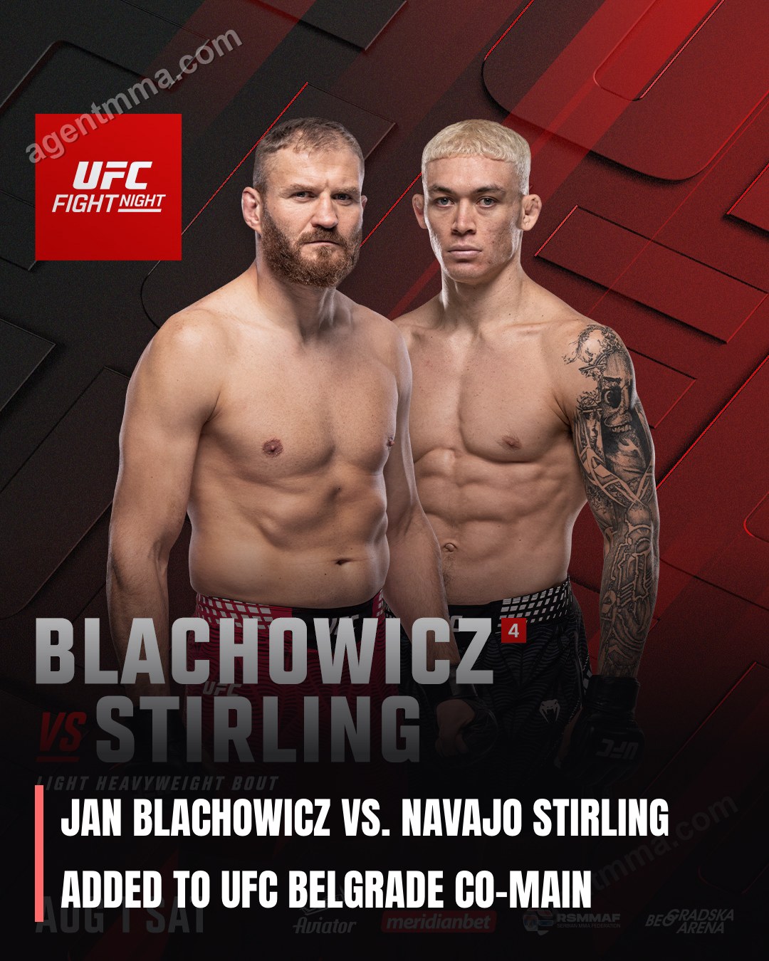 Jan Blachowicz vs. Navajo Stirling added to UFC Belgrade co-main