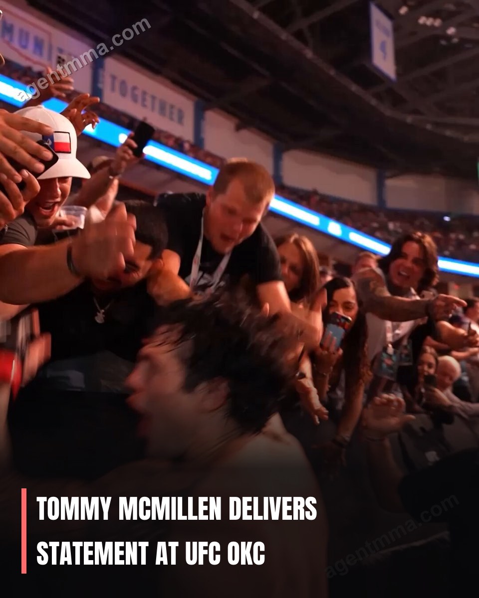 Tommy McMillen delivers statement at UFC OKC