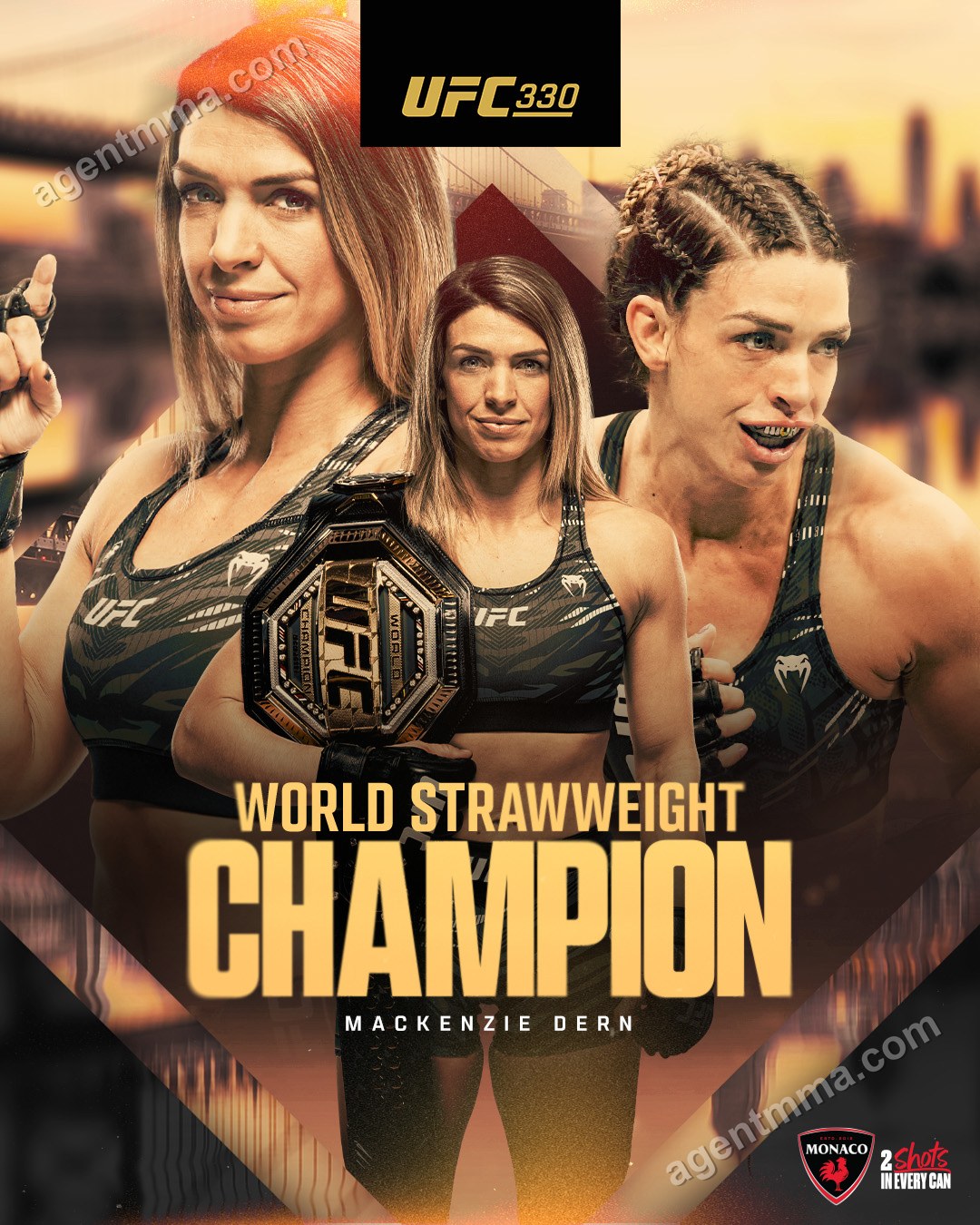 Маккензи Дерн қойды Жиллиан Робертсонды бірауынды ұйғарымен UFC 330 турнирінде