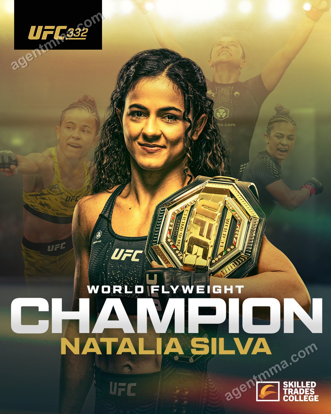 Natalia Silva Beats Wang Cong to Win UFC Flyweight Title at UFC 332