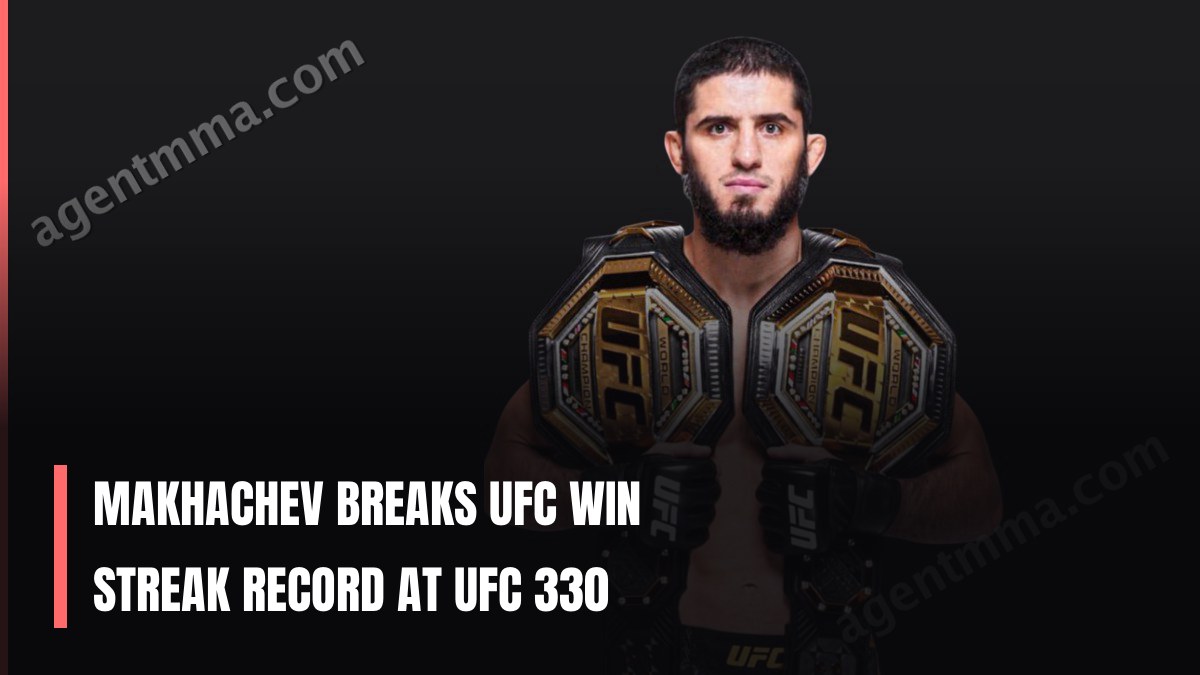 Makhachev breaks UFC win streak record at UFC 330